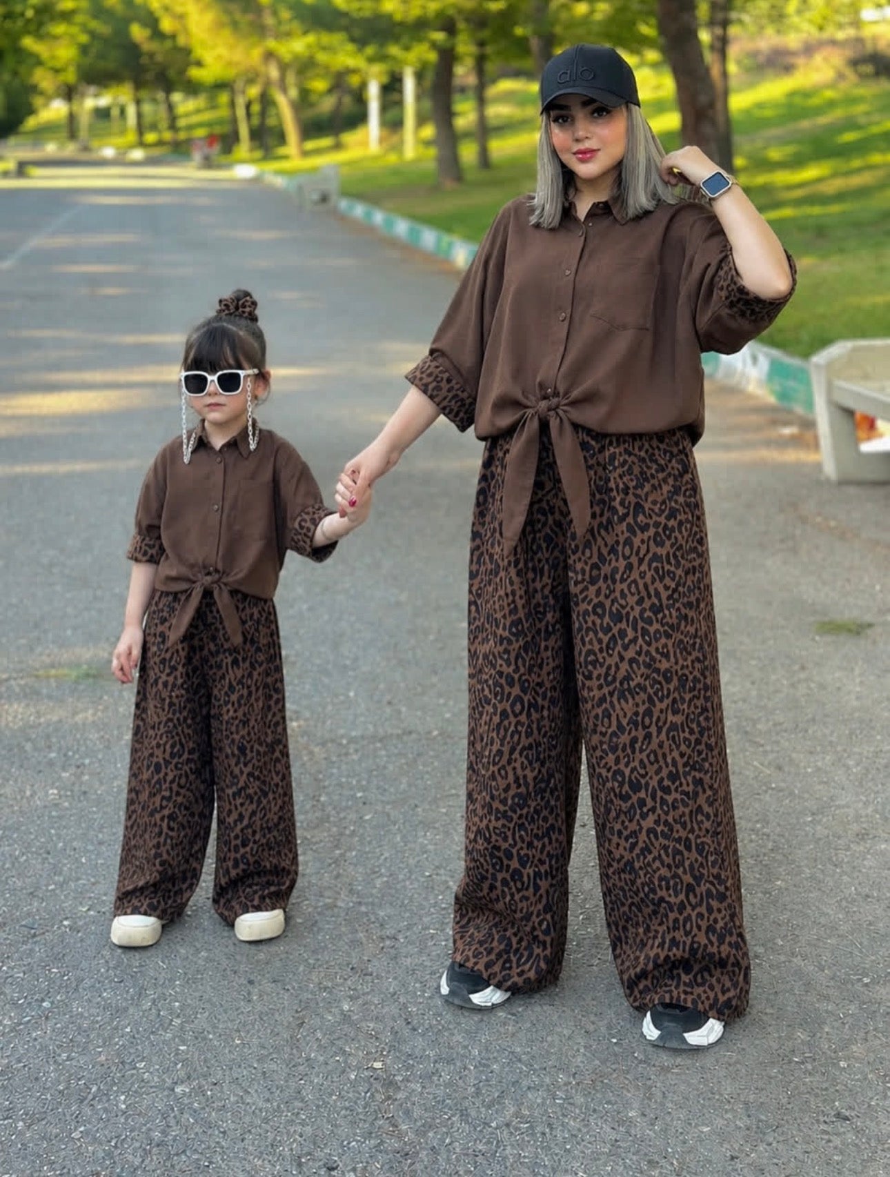 Pantalon oversize coupe décontractée léopard ( autorisation d’ouverture)