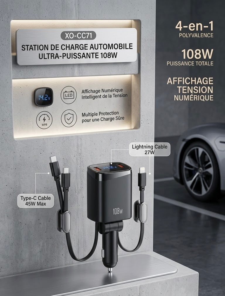Super fast Station de charge 4en1 ( 108w )